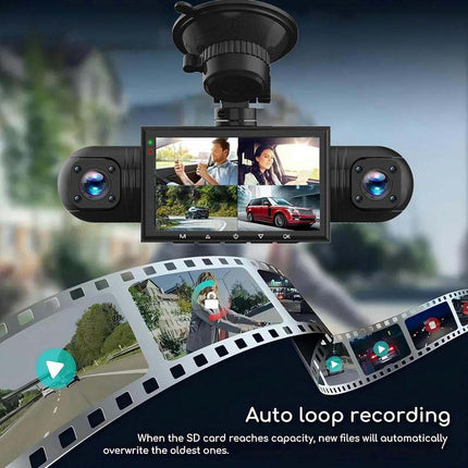 Dash Cam for Car, 4 Channel Dash Cam Front and Rear