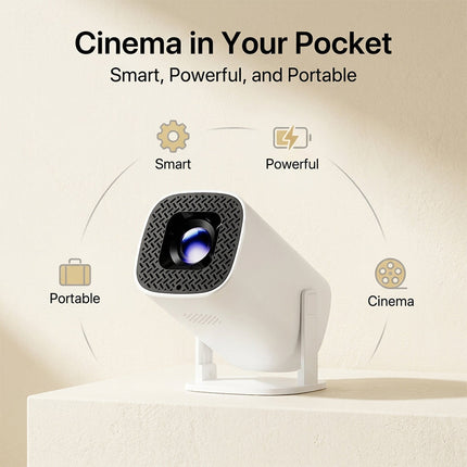 Portable Projector with WiFi 6 and Bluetooth, Movie Projector for Bedroom
