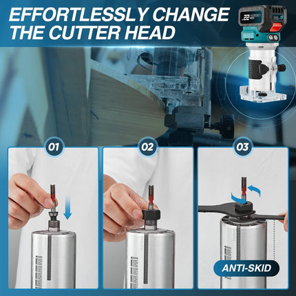 Router Tool, Compact Fixed Base Router with 6 Speed Settings – image 6