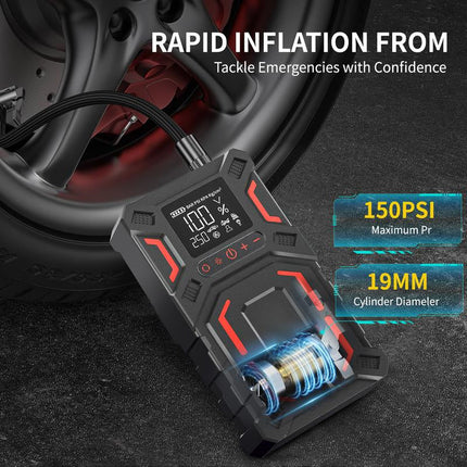 Portable Jump Starter, Car Battery Jump Starter with Portable Air Compressor – image 5
