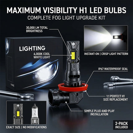 LED Headlight Bulbs 2 Pack, H11 9005 9006 LED Bulb