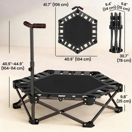 Rebounder Trampoline for Adults, Foldable Mini Trampoline – image 4