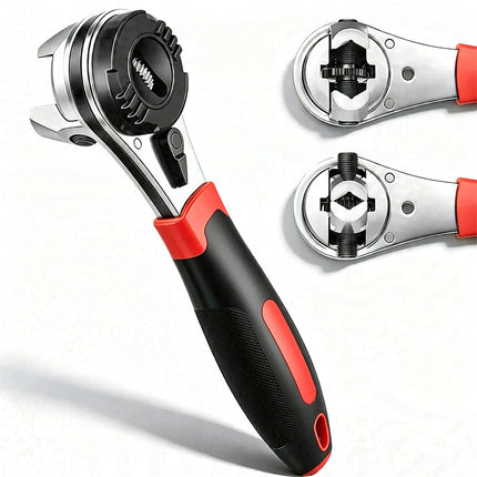 Adjustable Wrench, Self Adjusting Ratchet Wrench with Reversible Selector, Ergonomic Hand Tools for Auto Repair – image 8