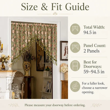 Sheer Curtains for Bedroom, Floral Lace Window Curtain 2 Panels – image 10