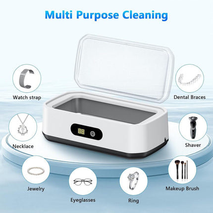 Ultrasonic Cleaner for Jewelry with 22 oz Stainless Steel Tank, Eyeglass and Denture Cleaner