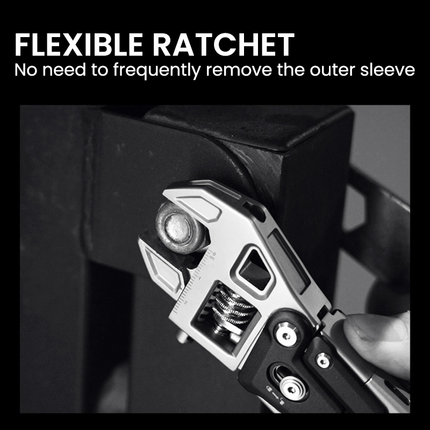 Adjustable Wrench Tool 11 in 1, Pocket Multi Tool Wrench with Pliers and Belt Pouch – image 4