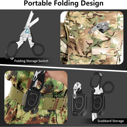 Foldable Trauma Shears with Holster, EMT Shears – image 6