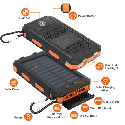 Portable Charger, Waterproof Camping Power Bank