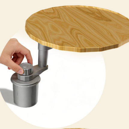 Car Food Tray, Wooden Car Cupholder Tray with 360 Rotation – image 4