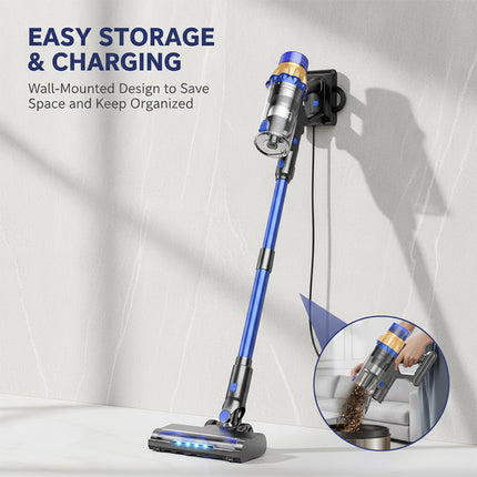 Cordless Stick Vacuum Cleaner, 2 in 1 Handheld Vacuum with LED – image 4
