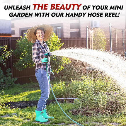 Retractable Garden Hose Reel, 50 ft Garden Hose with 6 Pattern Spray Nozzle – image 6