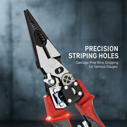 Wire Stripper Pliers, Wire Cutter and Wire Stripping Tool with Voltage Tester – image 4