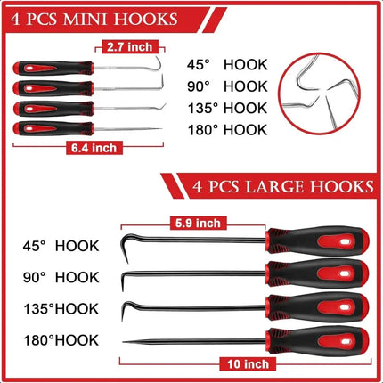 Car Trim Removal Tool Set, 17 Piece Hook and Pick Set with Clip Pliers – image 4