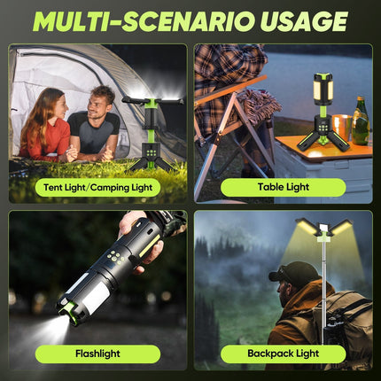 Rechargeable Camping Lantern with Telescopic Stand, RGB Emergency Light with SOS Mode – image 4