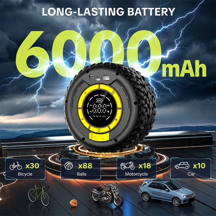 Portable Tire Inflator with Gauge, Ball Pump – image 4