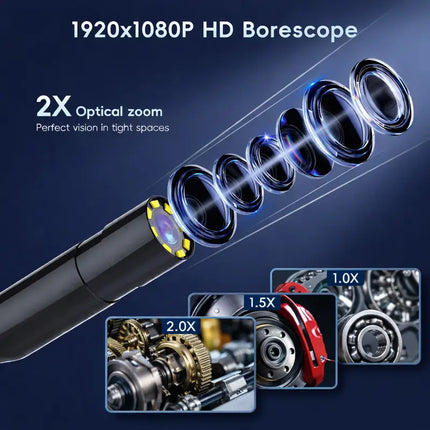 Borescope Inspection Camera with Dual Lens, Endoscope Camera with 4.3 Inch IPS Screen and 8 LEDs – image 4