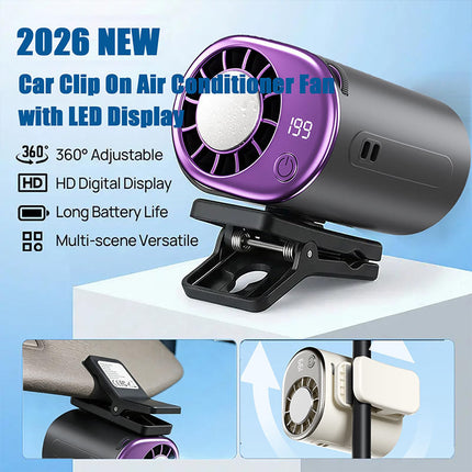 Portable Fan with Clamp, Battery Operated Fan with 360 Rotation – image 6