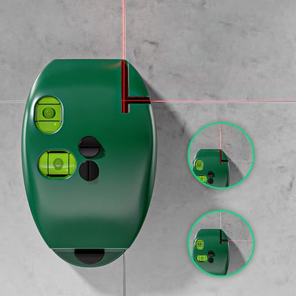 Laser Level 90 Degree, Laser Square Tool with Bubble Level