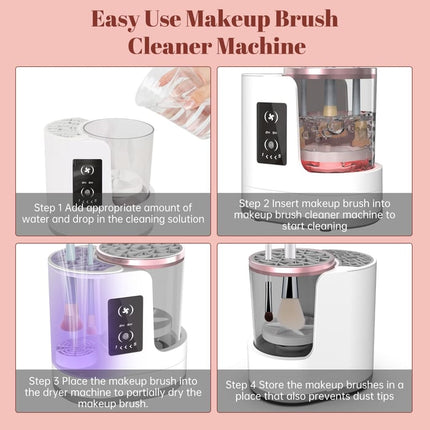 Electric Makeup Brush Cleaner Machine with Dryer, 3 in 1 Brush Spinner – image 8