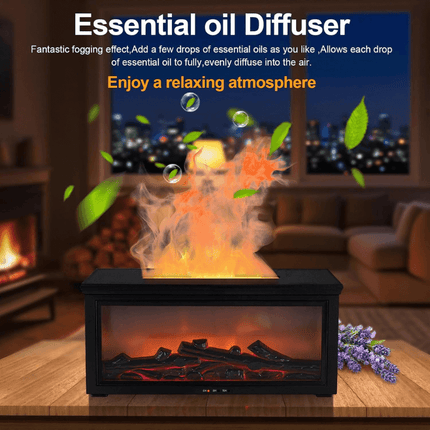 Essential Oil Diffuser with 3D Flame Effect, Cool Mist Humidifier with 7 LED Colors – image 5