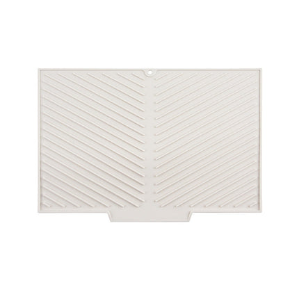 Dish Drying Mats, Silicone Dish Drain Mat with Drain Spout, Heat Resistant Silicone Mat, Dish Drainer, Cabinet Liner