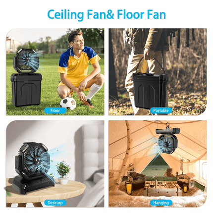 Portable Misting Fan for Outdoor, Rechargeable Fan with LED Light – image 9