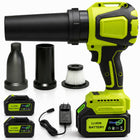 Cordless Leaf Blower Vacuum 2 in 1 with 40000 RPM Motor, 400 CFM Electric Leaf Blower, Lightweight Leaf Vacuum for Yard
