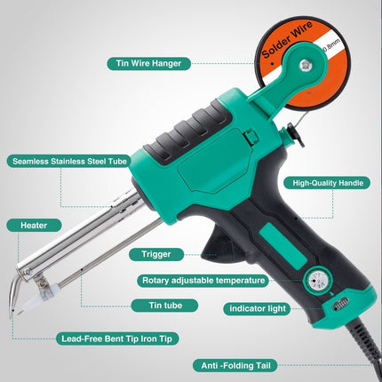 Soldering Iron Kit, Adjustable Temperature Soldering Iron with Power Switch