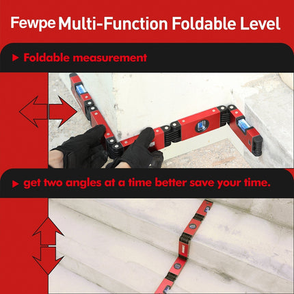 Foldable Bubble Level Tool, Multi Angle Spirit Level for Pipes and Stairs – image 10