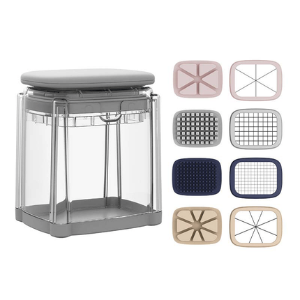Vegetable Slicer Cutter, Vegetable Chopper with Interchangeable Blades, French Fry Cutter, Food Chopper, Potato Slicer