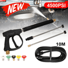 4500 PSI Pressure Washer Gun, Power Washer Hose with Extension Wand, Pressure Washer Nozzle Tips for Car Wash