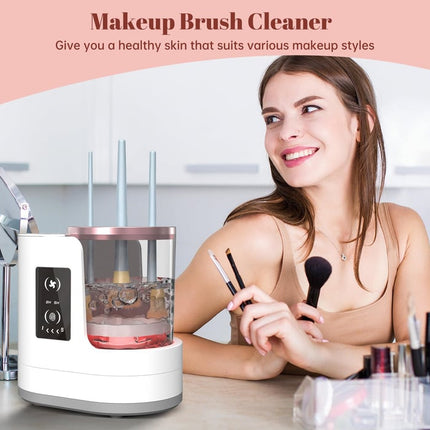 Electric Makeup Brush Cleaner Machine with Dryer, 3 in 1 Brush Spinner