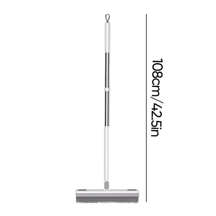 Long Handle Scrub Brush with Squeegee, Grout Cleaning Brush – image 9
