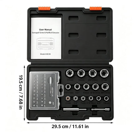 Screw Extractor Set, Easy Out Bolt Extractor Set with Drill Bits – image 16