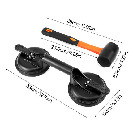 Laminate Floor Gap Repair Tool, Floor Gap Fixer Suction Cup with Rubber Mallet – image 6