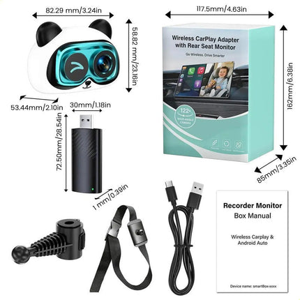 Infant Car Camera for Back Seat, Car Camera 1080p for Wireless CarPlay and Android Auto