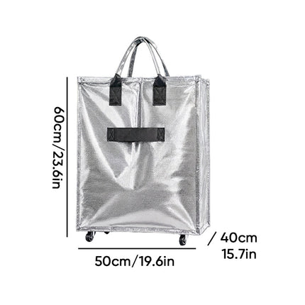 Foldable Rolling Tote Bag with Wheels, Large Tote Bag – image 6