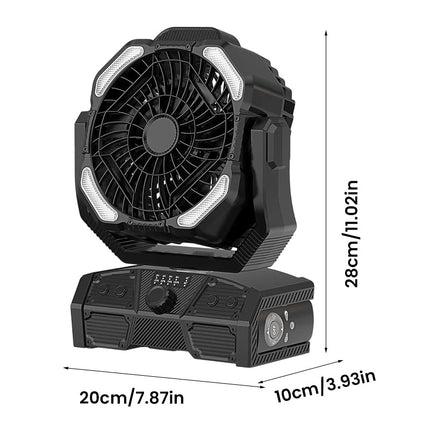 Portable Fan with LED Light, Battery Powered Fan with Power Bank – image 13