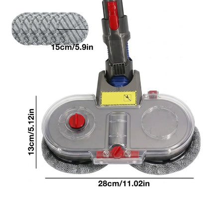 Electric Spinning Mop Head for Dyson V6 V7 V8 V10 V11, Vacuum Mop Attachment for Hard Floors with 6 Washable Pads – image 6
