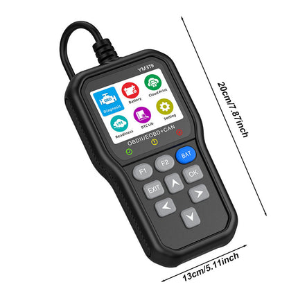 Professional OBD Scanner Car Diagnostic Tool, Car Code Reader with Automotive Battery Tester – image 10