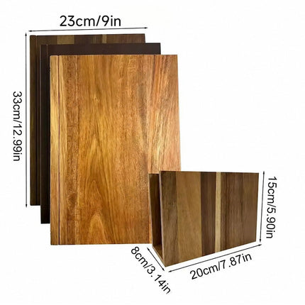 Wood Cutting Boards for Kitchen, Acacia Cutting Board Set of 3 with Holder – image 10