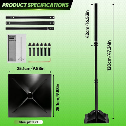 Hand Tamper with 10x10 Inch Steel Base, Pavers Installation Tools