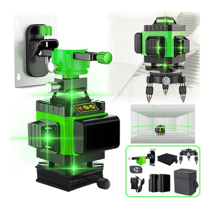 Laser Level 16 Lines Green, Self Leveling Cross Line Laser Level with Remote