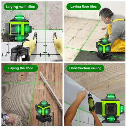 Laser Level 16 Lines Green, Laser Measuring Tool for Construction