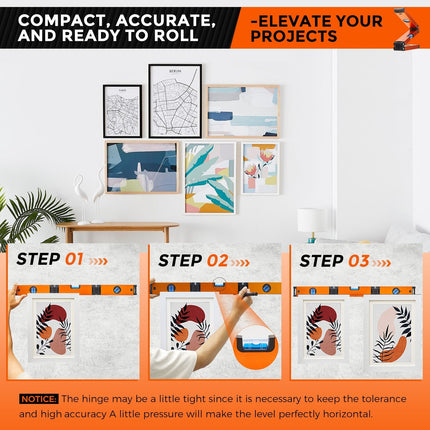 Foldable Magnetic Level, Plumbing Level for Construction – image 4