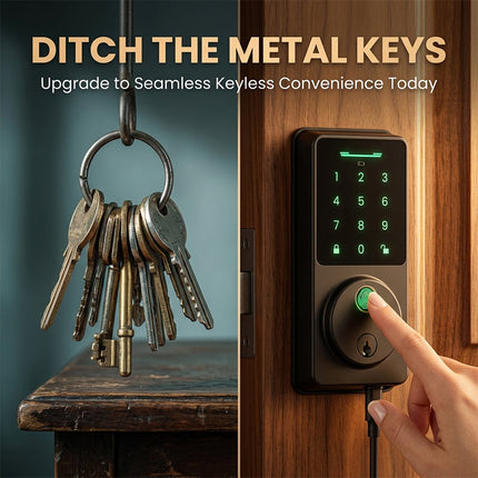 Fingerprint Smart Lock, Keyless Entry Door Lock with Keypad and Auto Locking for Front Door and Home Security – image 5