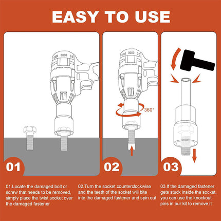 Lug Nut Remover for Damaged Bolts, Lug Nut Socket Set – image 5