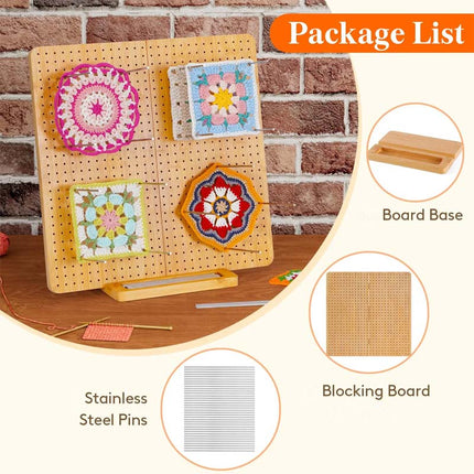 Crochet Blocking Board with Pins for Knitting and Granny Squares, Crochet Supplies – image 8