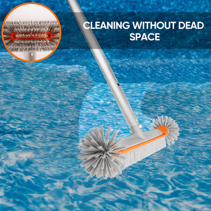 Heavy Duty Pool Brush Head, Nylon Pool Brushes for Walls and Tile with Aluminum Back and EZ Clips – image 8