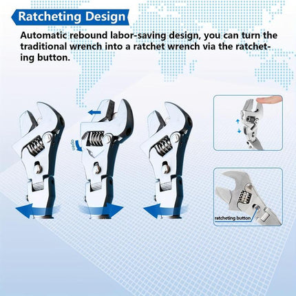 Adjustable Ratchet Wrench 10 Inch, Adjustable Spanner